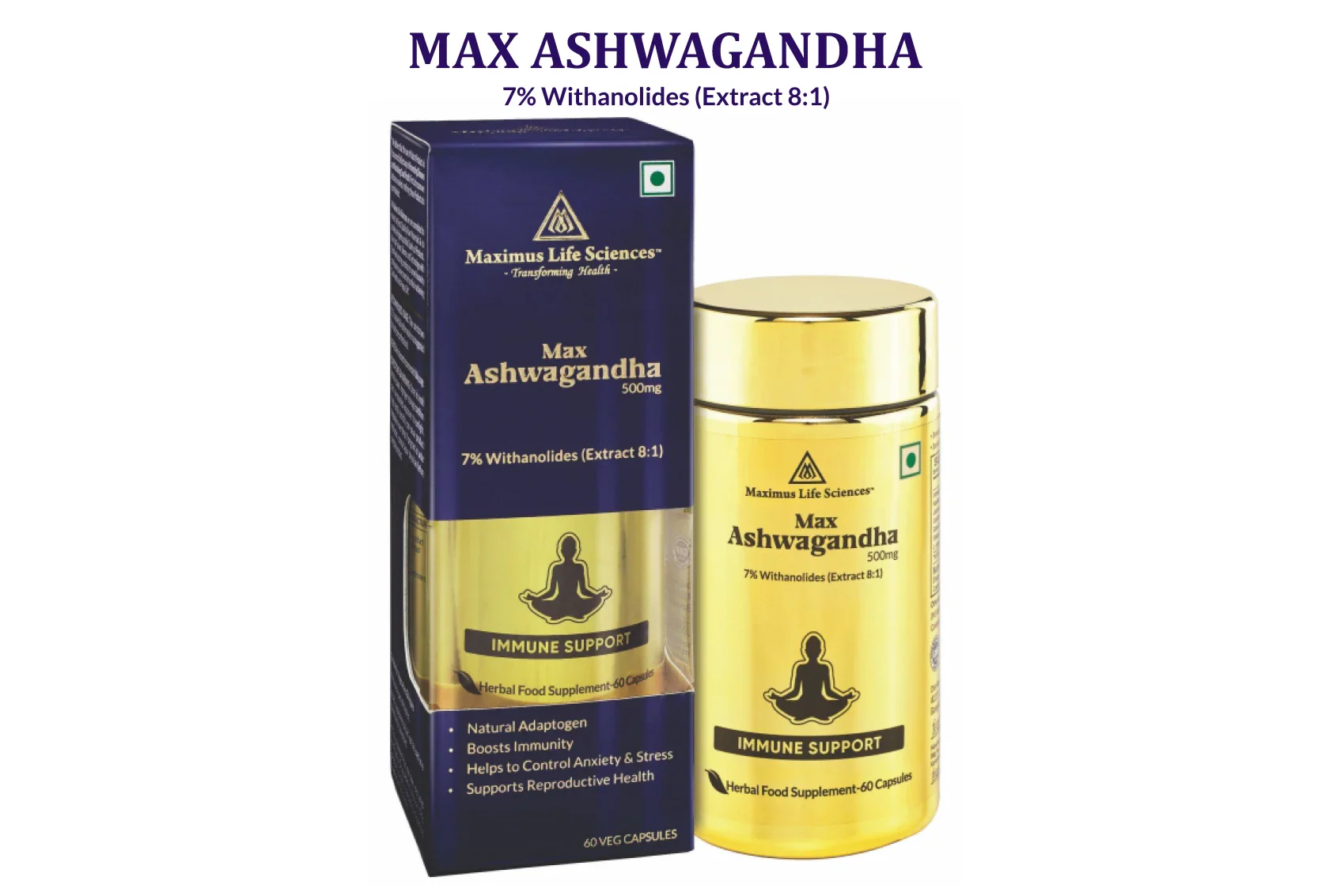 Max Ashwagandha bottle and box
